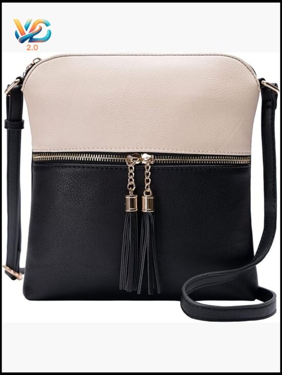 Handbags - Lightweight Medium Crossbody Purse with Tassel for Daily Use & Travel